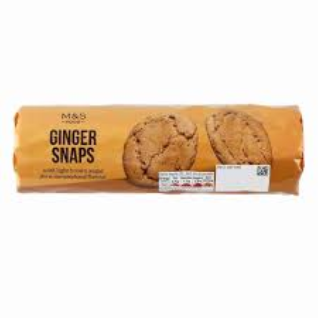 M&S GINGER SNAPS BISCUITS 250G